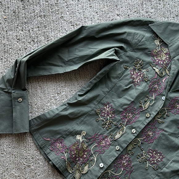 Nara Naracamicie Military Green Embellished - Picture 2 of 10